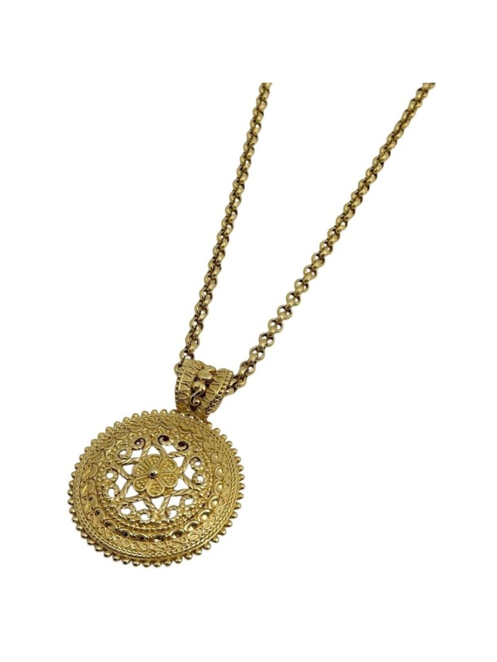 Dior Logo Necklace CD Round